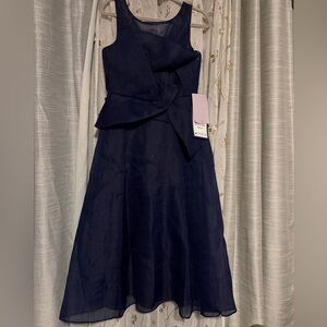 JS collection Navy Blue Midi Dress